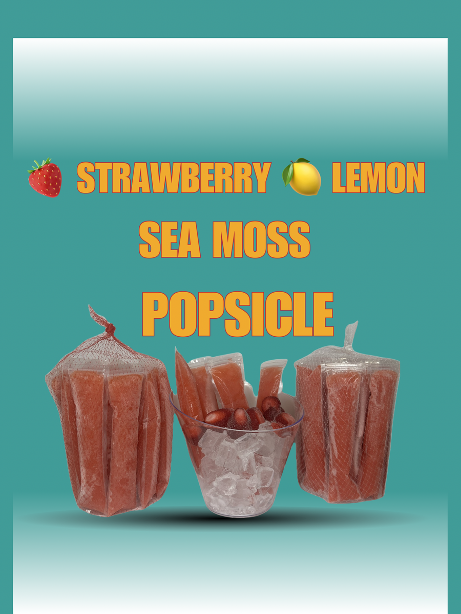 Strawberry Lemon Sea Moss Popsicles