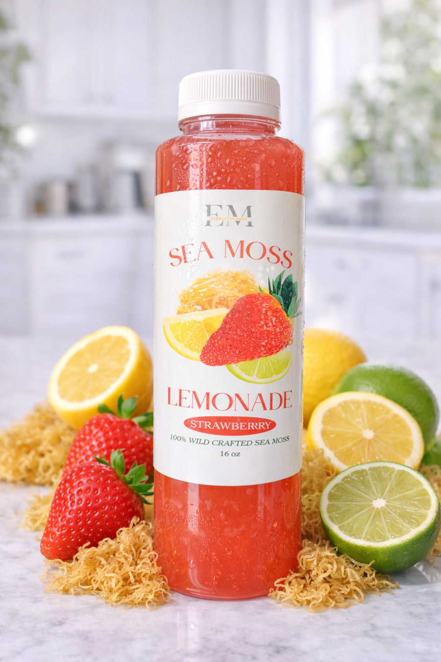 STRAWBERRY SEA MOSS LEMONADE [16 OZ]