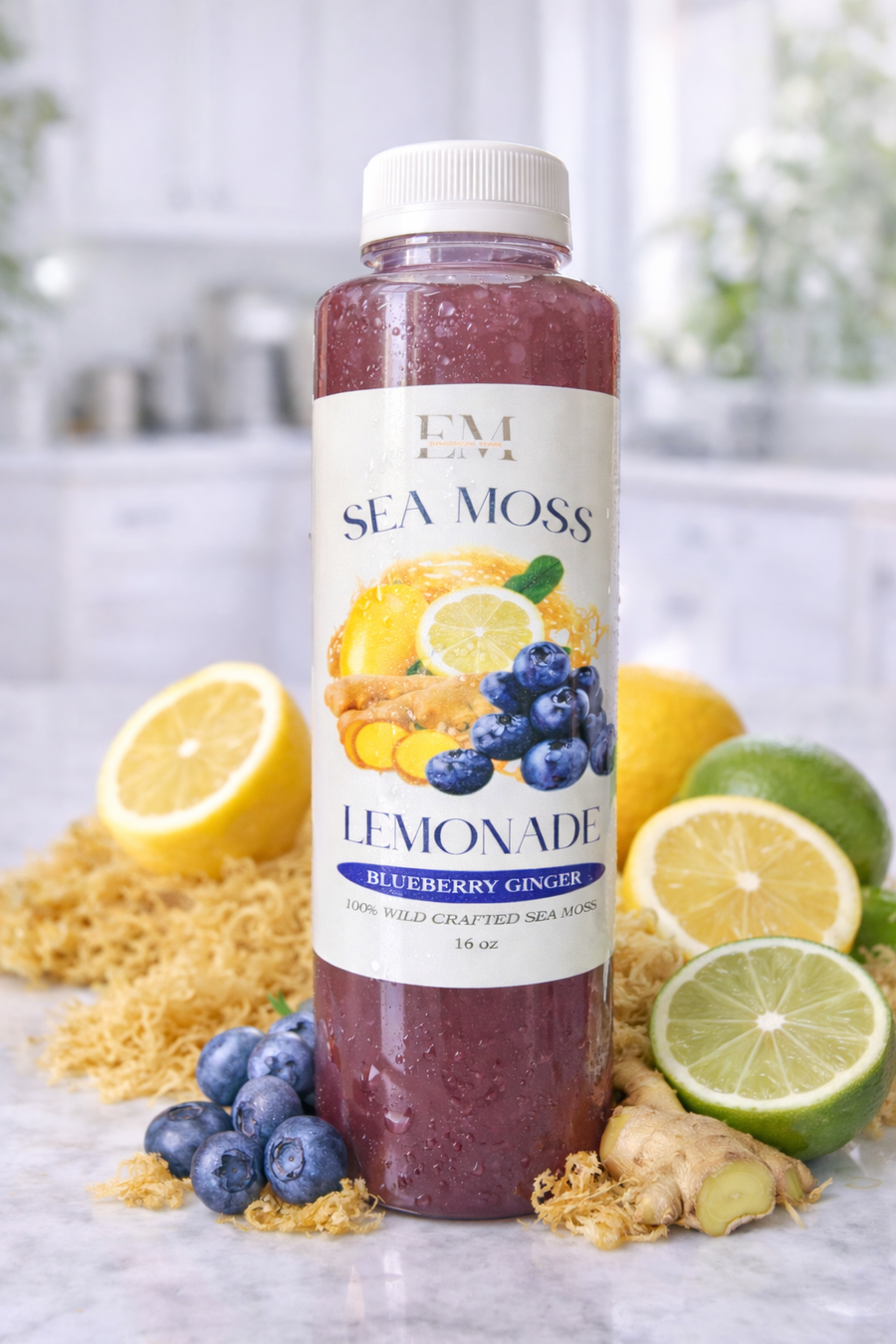 BLUEBERRY GINGER SEA MOSS LEMONADE [16 OZ]
